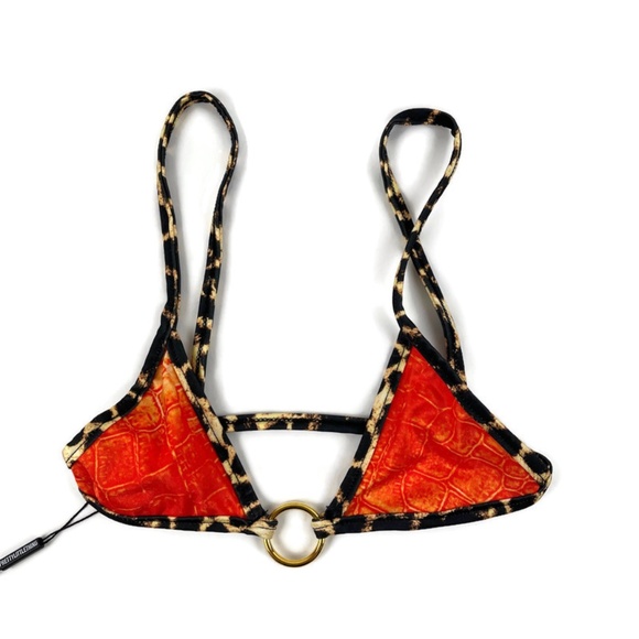 PrettyLittleThing Other - Pretty Little Thing Womens Bikini Top Leopard Sz 0